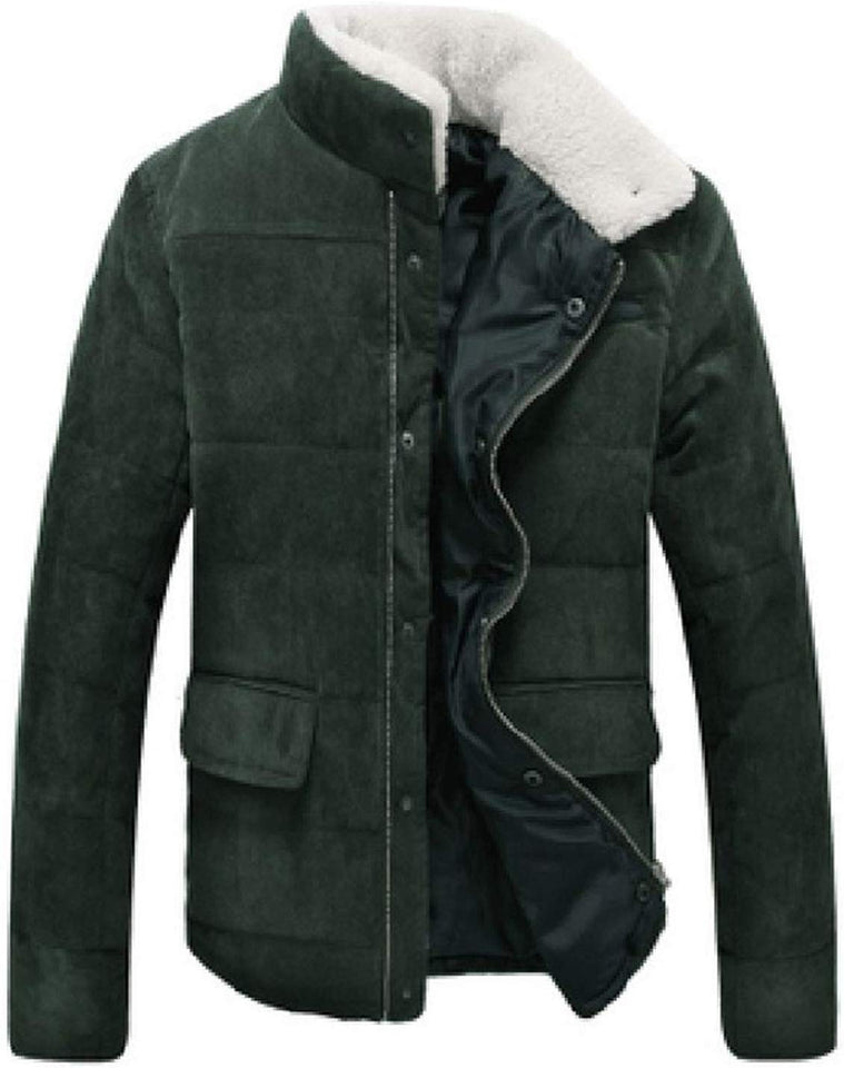 Sunshinejourney-Jackets 2018 - Chamarra de Piel para Hombre, diseño de otoño e Invierno