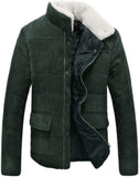 Sunshinejourney-Jackets 2018 - Chamarra de Piel para Hombre, diseño de otoño e Invierno