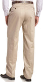 Haggar Pantalones de Trabajo para Hombre con Cintura expandible Oculta para Fin de Semana, sin Plancha, Parte Delantera Lisa