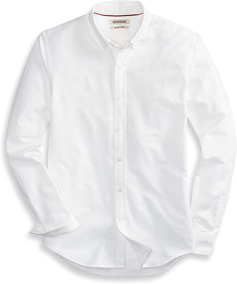 Goodthreads Camisa Oxford de Manga Larga para Hombre, Ajustada