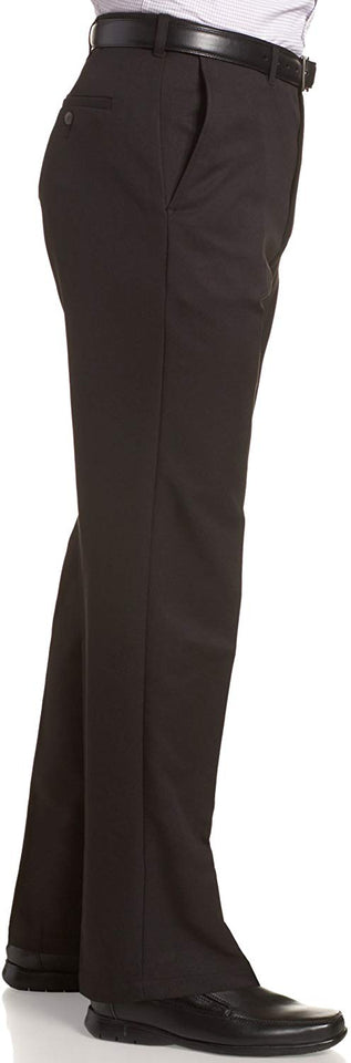 Haggar Cool 18 pantalón de Cintura expandible Oculto con Frente Liso, Ajuste clásico