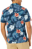 Amazon Brand - Camisa hawaiana tropical de algodón 100% con ajuste estándar de 28 palmeras para hombre